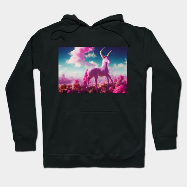 The Pink Unicorn Hoodie by MileoArt